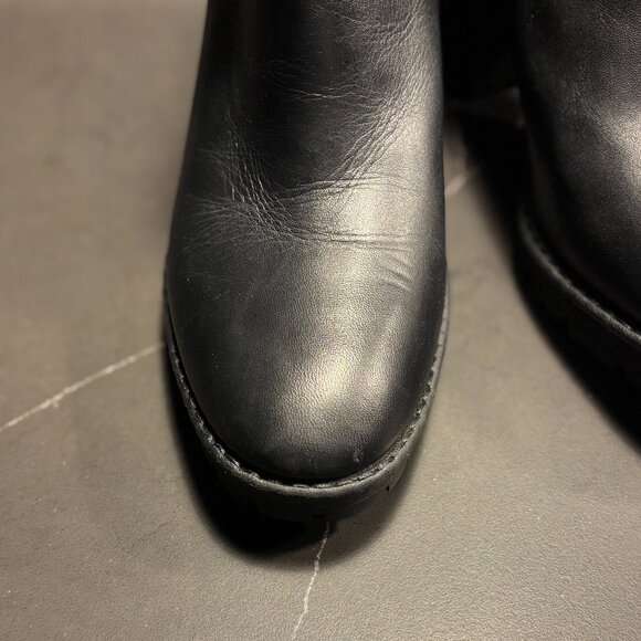 Vince Black Leather Booties Size 11 - Picture 6 of 8